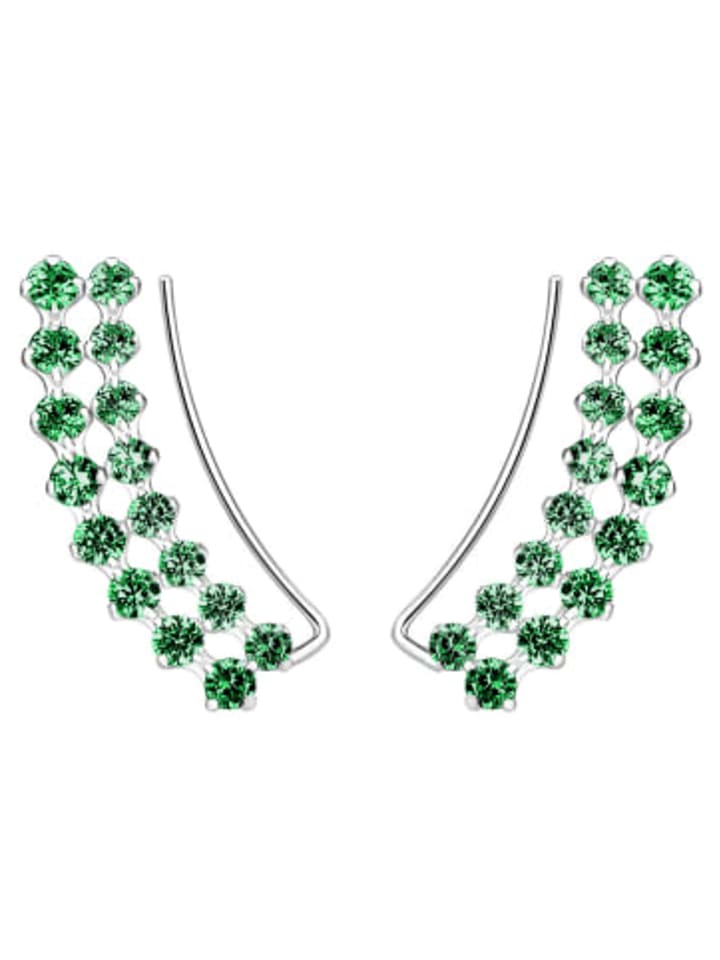 

Alexander York Серьги, подвески, кубический цирконий, изумруд в два ряда, оправа из серебра 925 пробы, комплект из 2 предметов