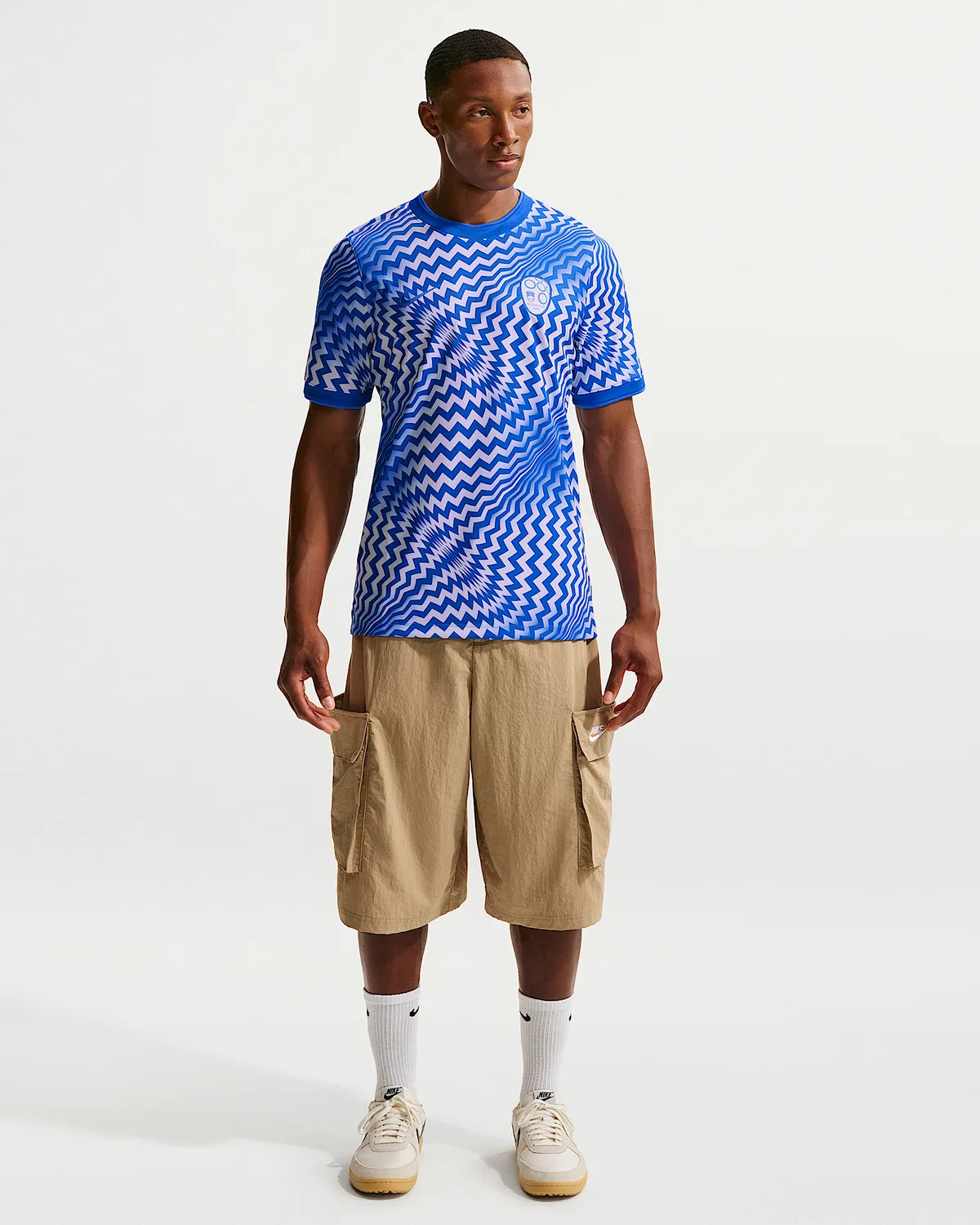Мужская футболка Nike Dri-FIT для разминки перед матчем Словения, Light Photo Blue/White/Light Photo Blue — фото 4