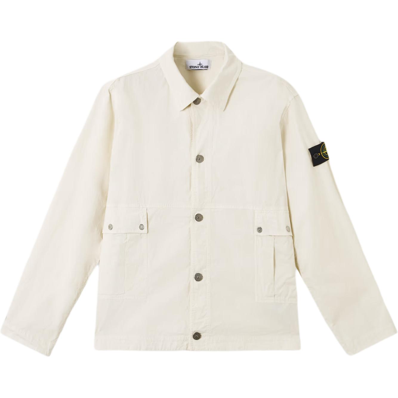 

STONE ISLAND Классическая рубашка с пуговицами, Ivory