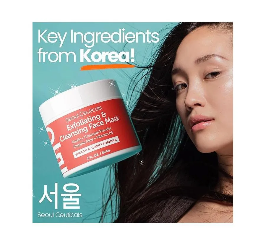 Маска для лица Seoul Ceuticals — Корейская отшелушивающая и очищающая K Beauty Skincare — фото 3