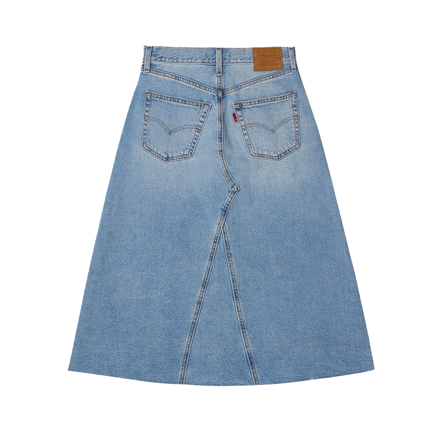 Levis Джинсовая длинная юбка Women's Light Blue Moderate — фото 2