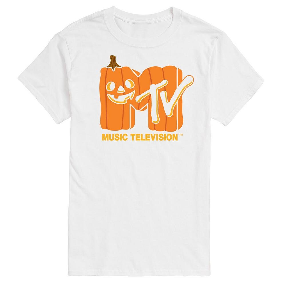 

Мужская футболка с логотипом MTV Jack O'Lantern и графическим рисунком Licensed Character, белый