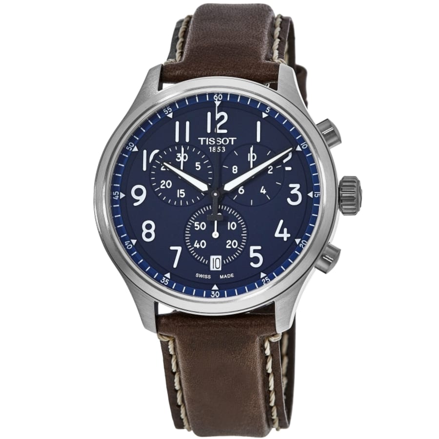 

Мужские часы Tissot Chrono XL Vintage с синим циферблатом и кожаным ремешком T116.617.16.042.00