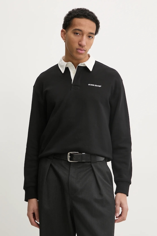 

Хлопковая толстовка Guess Jeans, черный