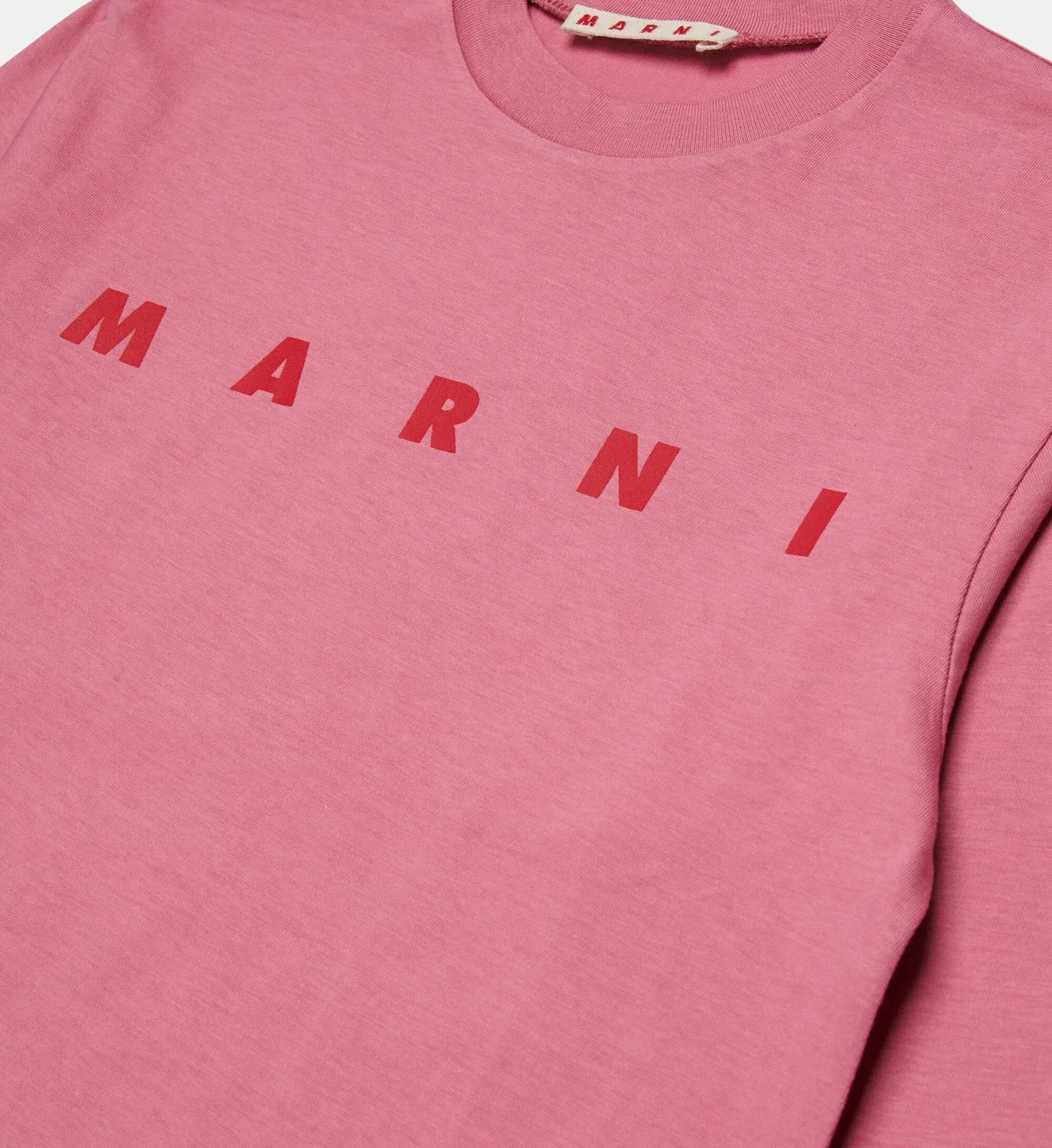 Футболка из джерси с длинными рукавами и логотипом Marni, розовый — фото 4