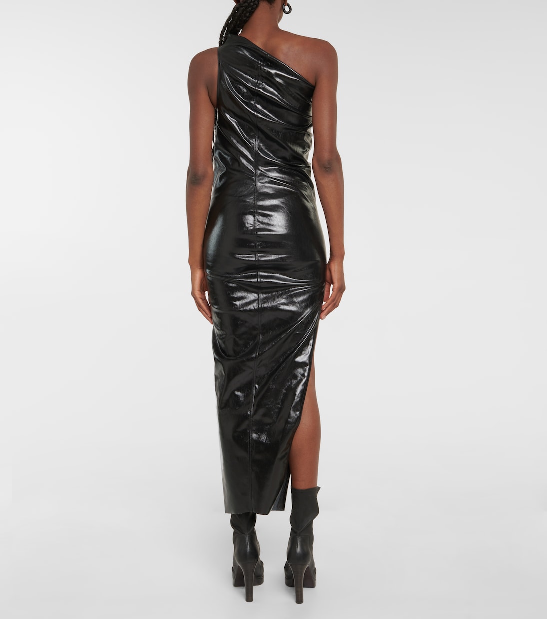 Платье миди на одно плечо Rick Owens, черный — фото 3