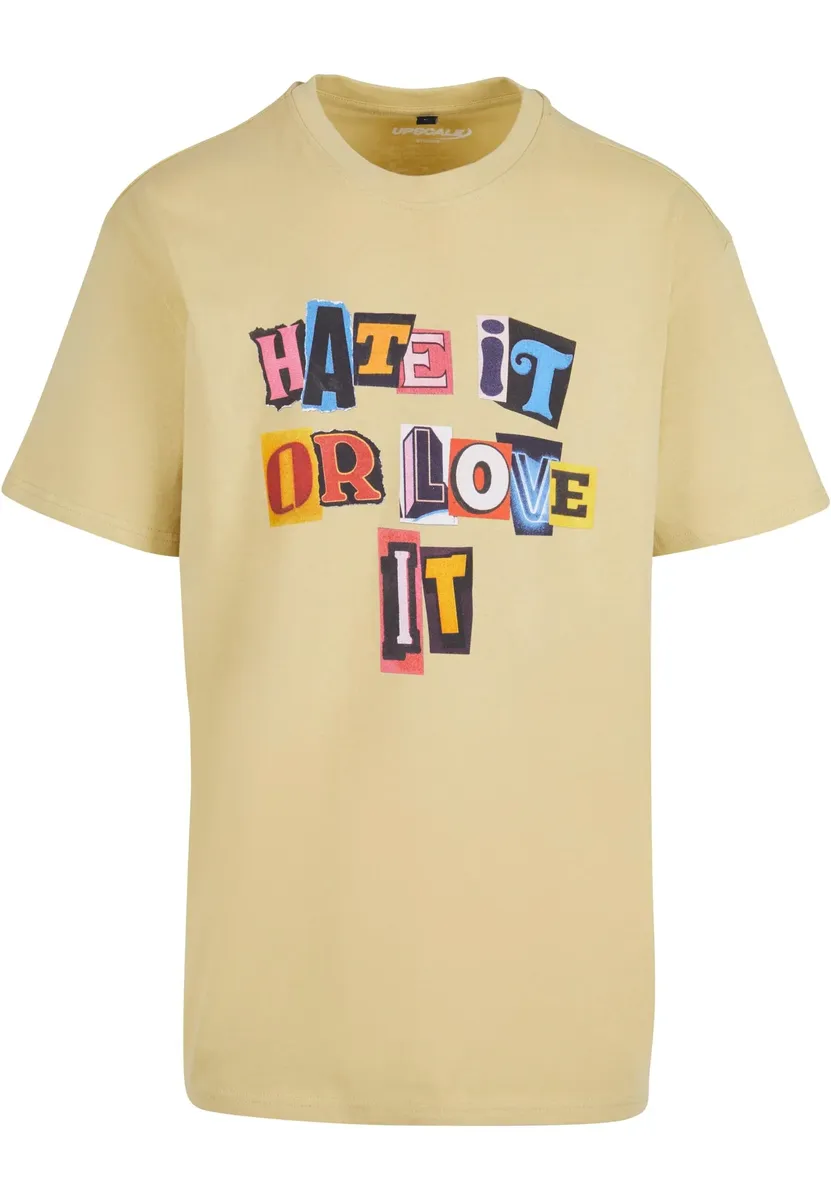 

Футболка Upscale by Mister Tee "Upscale by Mister Tee Футболка унисекс Hate it or Love it Oversize ", цвет Palemoss