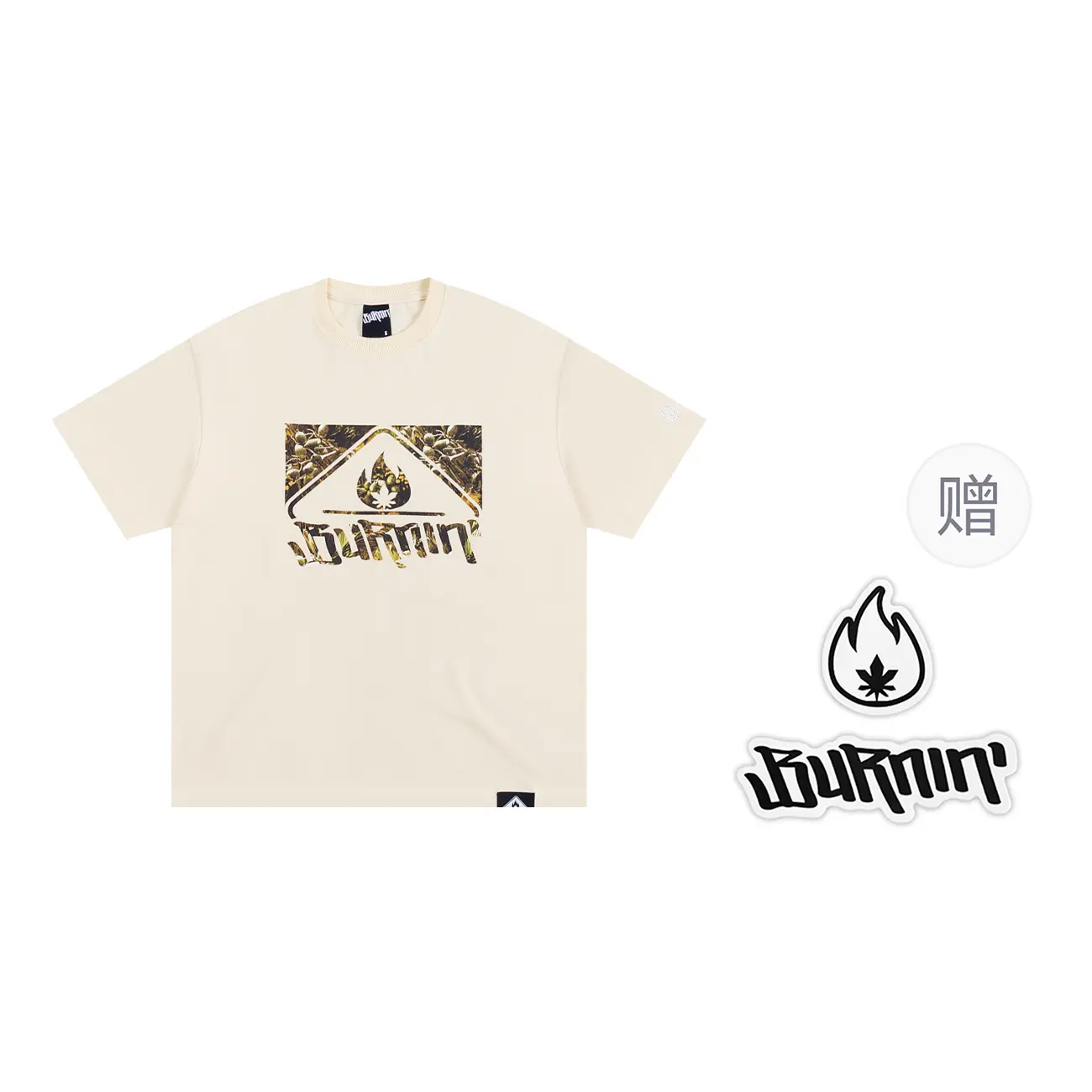 

Футболка унисекс BURNIN, Firefighter Camouflage-White