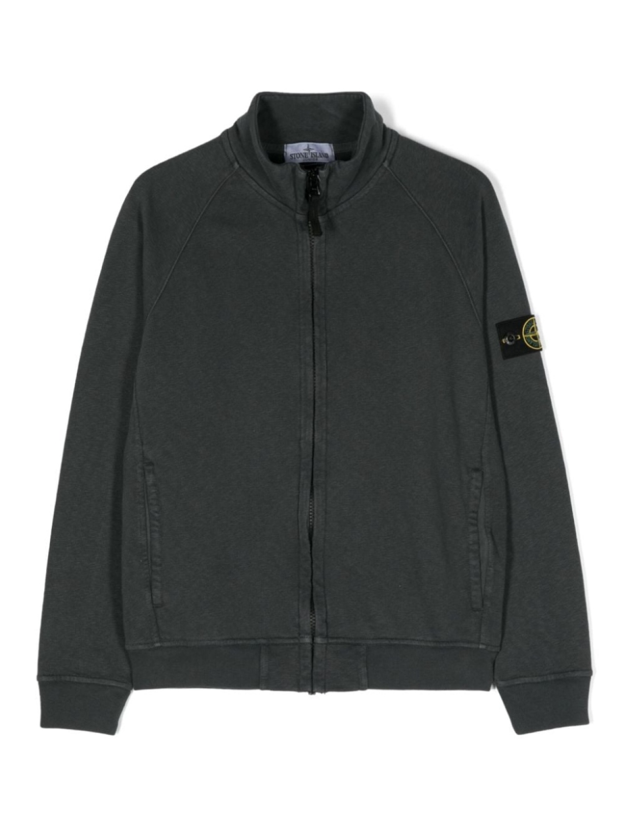 

Stone Island Junior толстовка с нашивкой Compass, серый