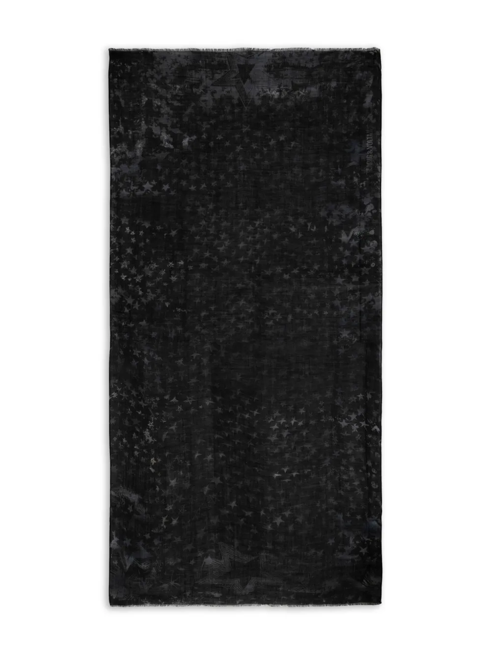 

Шерстяной шарф с принтом Zadig&Voltaire, черный