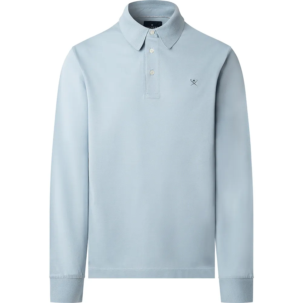 

Поло с длинным рукавом и воротником-стойкой Hackett, синий