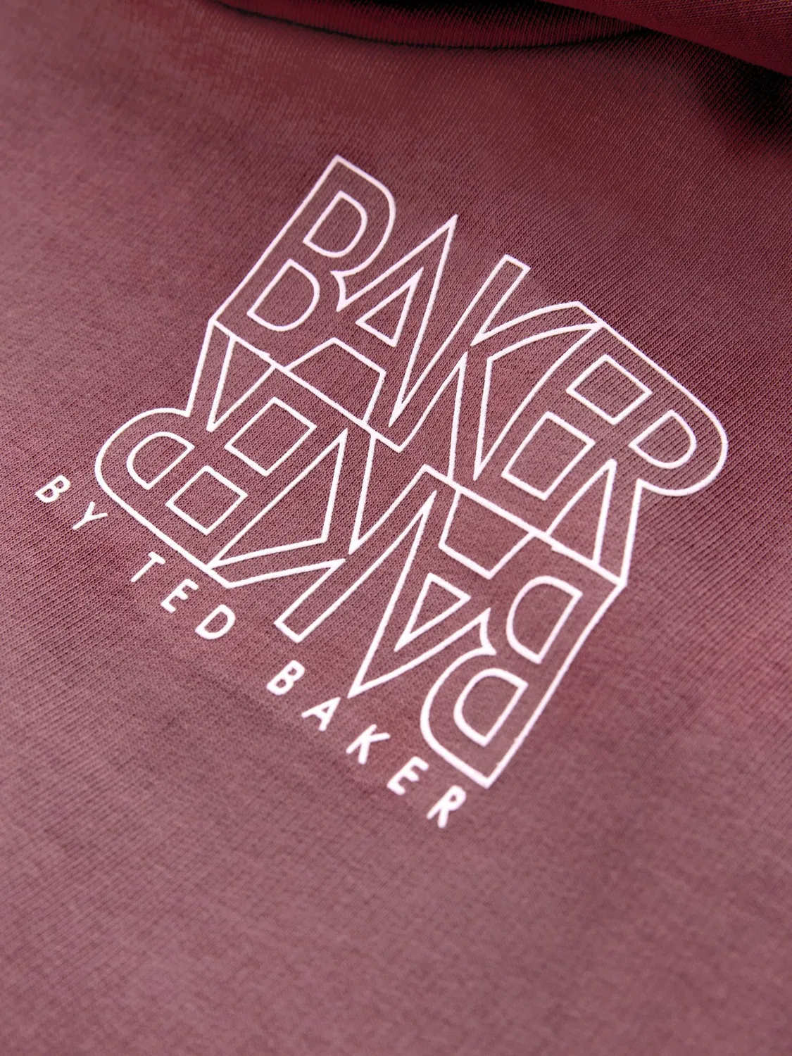 Толстовка Baker by Ted Baker бордового цвета — фото 3