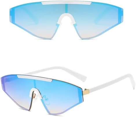 

Модные солнцезащитные очки без оправы для женщин, винтажные солнцезащитные очки «кошачий глаз» для мужчин, ретро-очки с защитой от УФ-излучения UV400 MTZJH, C6 Shades