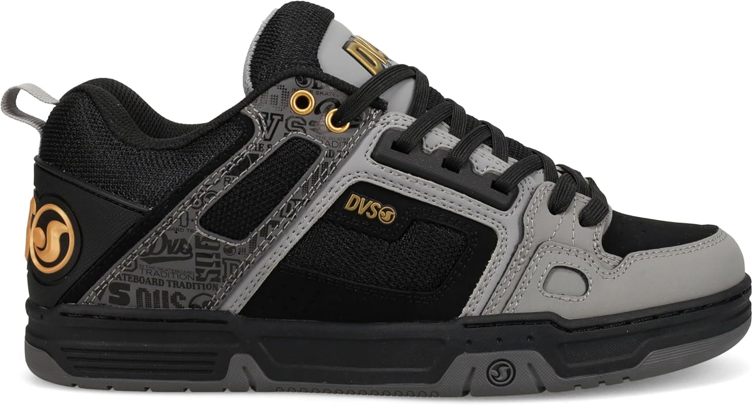 

Мужские скейтбордистские кроссовки DVS Comanche, черный/серый/золотой