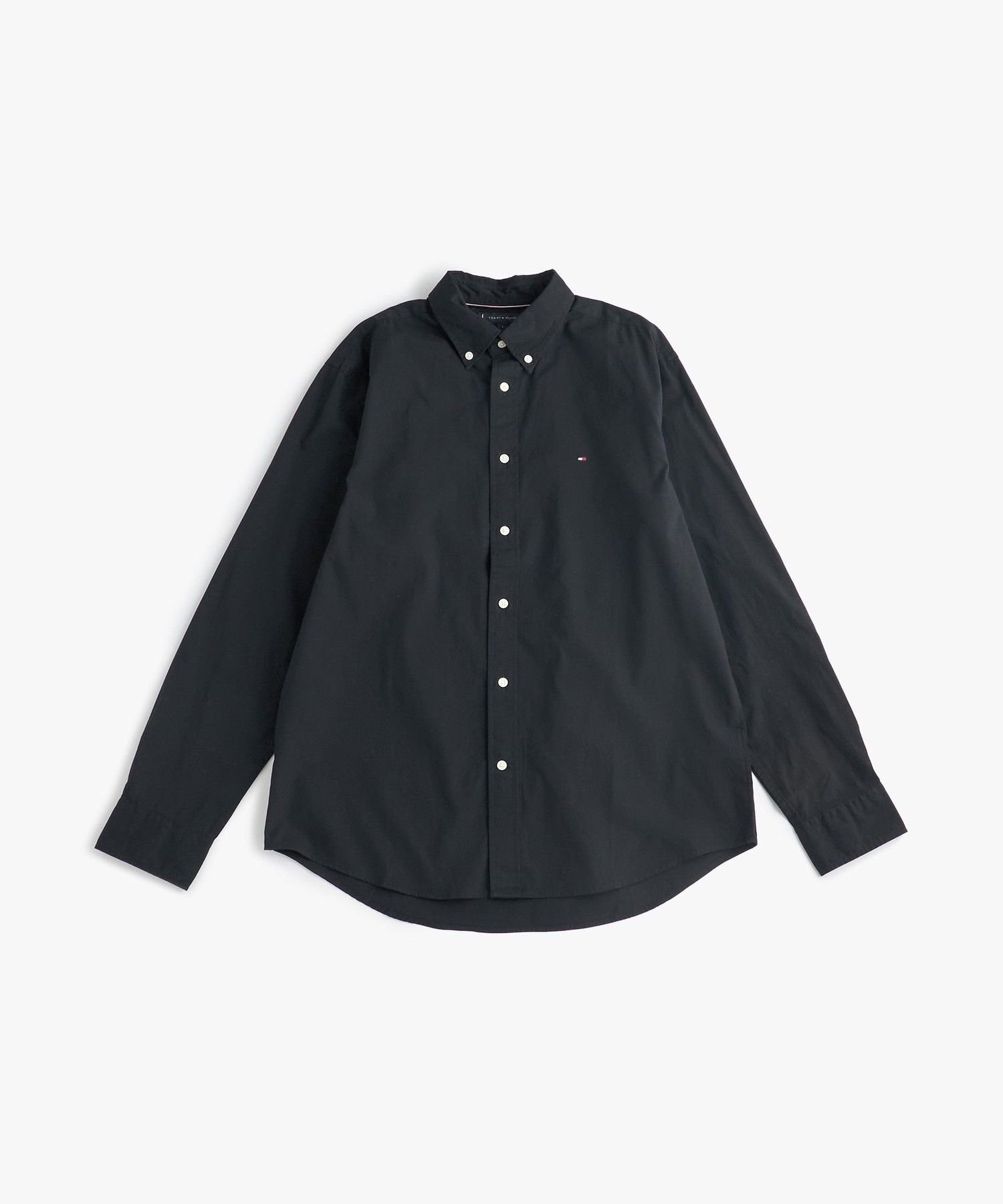 Рубашка из поплина Coreflex однотонная TOMMY HILFIGER, Black BDS — фото 3