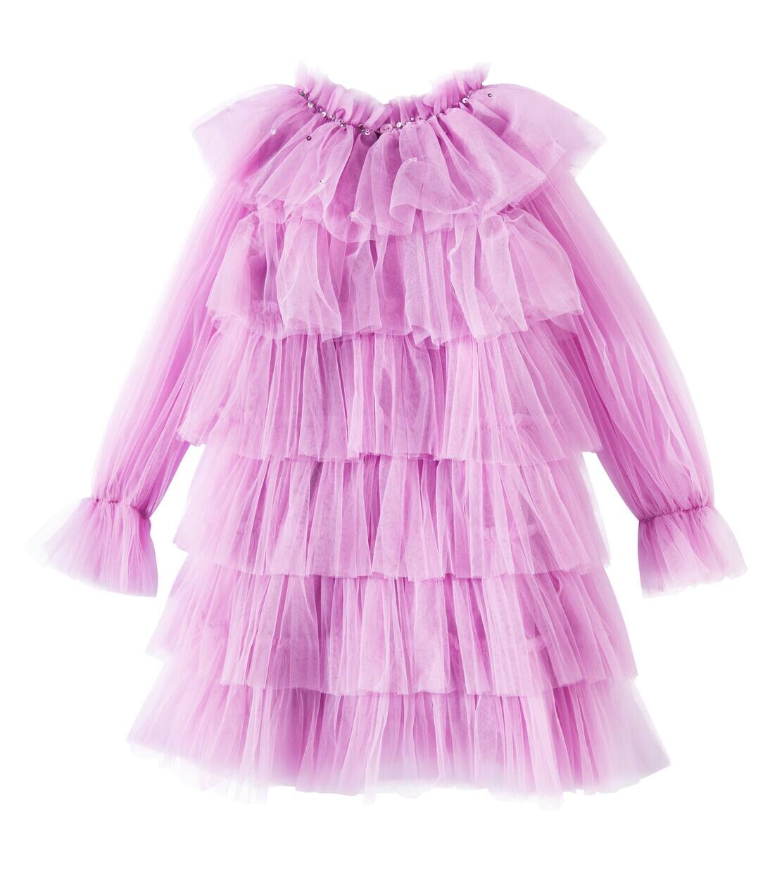 Платье из блестящего тюля с пайетками Tutu Du Monde, цвет mulberry — фото 4