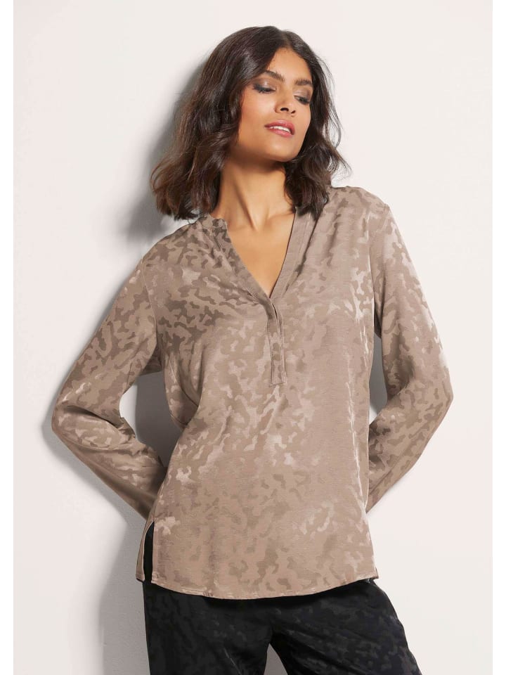 

MADELEINE Длинная жаккардовая блузка карамельного цвета