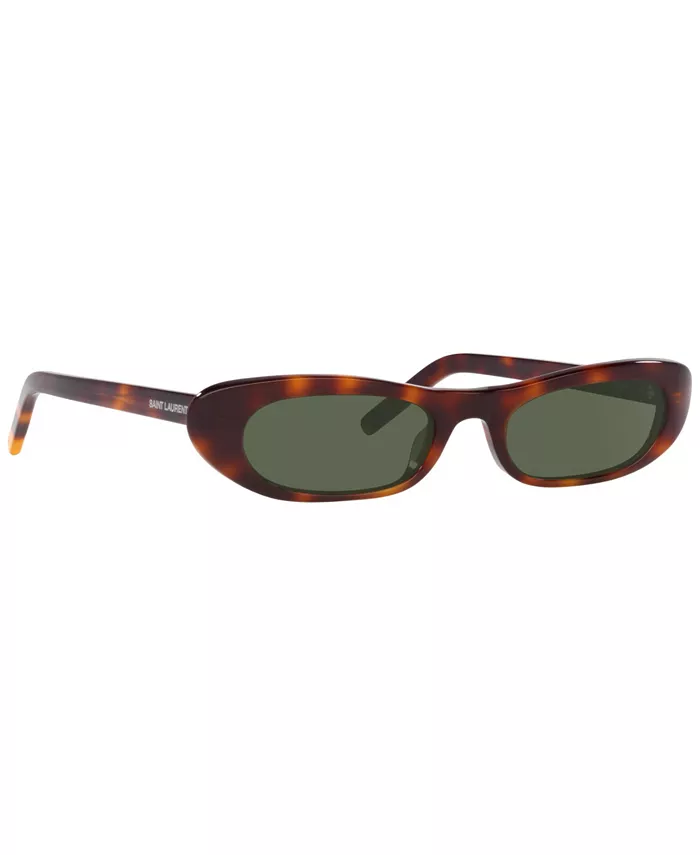 Женские солнцезащитные очки, SL 557 Shade Saint Laurent, коричневый — фото 4