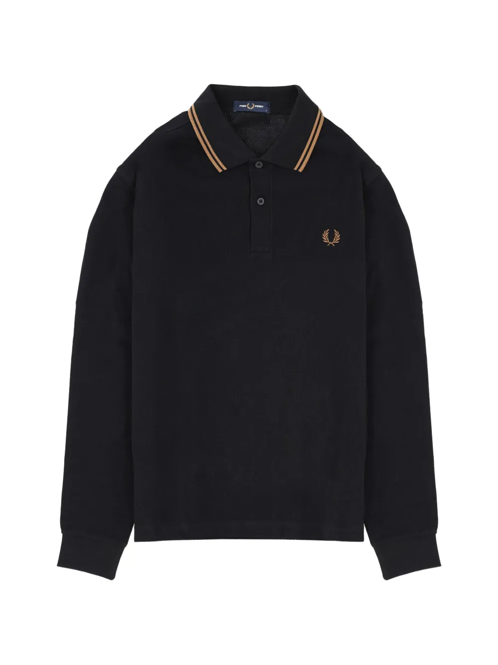

Поло с длинными рукавами Fred Perry, черный