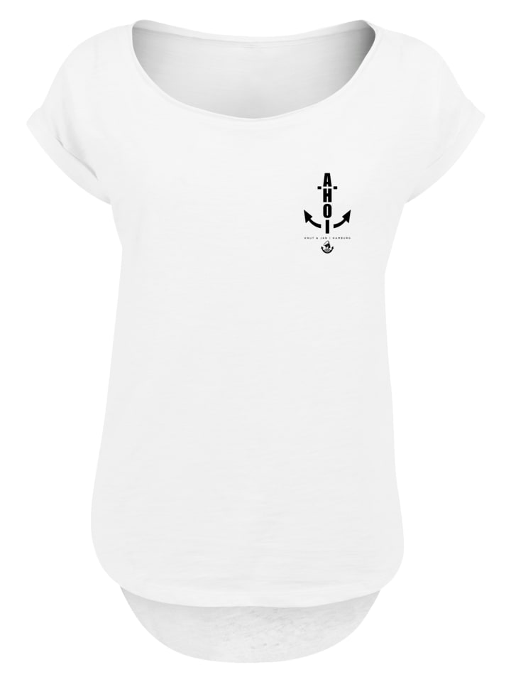 

Длинная футболка Ahoi Anker Knut & Jan Hamburg белого цвета F4NT4STIC, Белый, Длинная футболка Ahoi Anker Knut & Jan Hamburg белого цвета F4NT4STIC