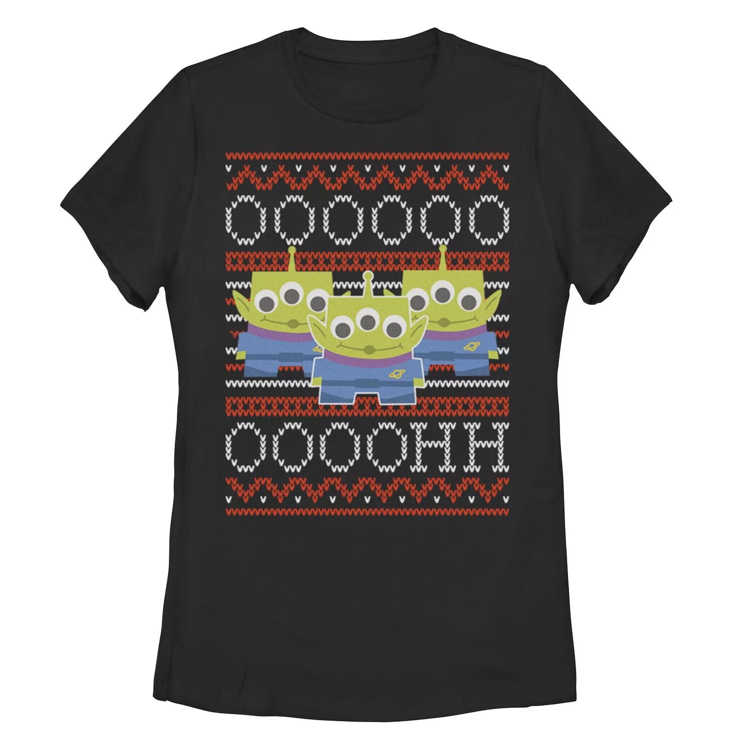 

Футболка-свитер Disney/Pixar's Toy Story Juniors' Aliens Ooooh Ugly Sweater Licensed Character, черный