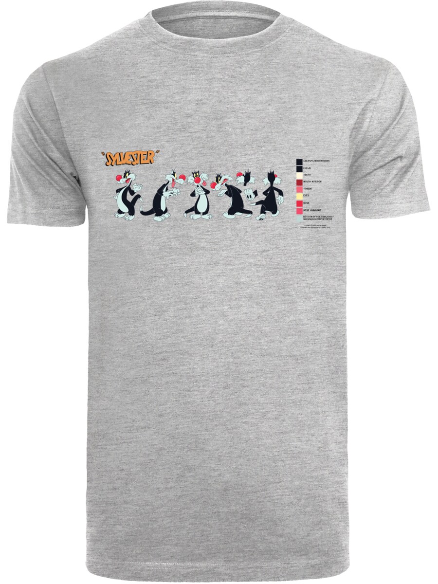 

Рубашка F4NT4STIC Looney Tunes Sylvester Colour Code, пятнистый серый