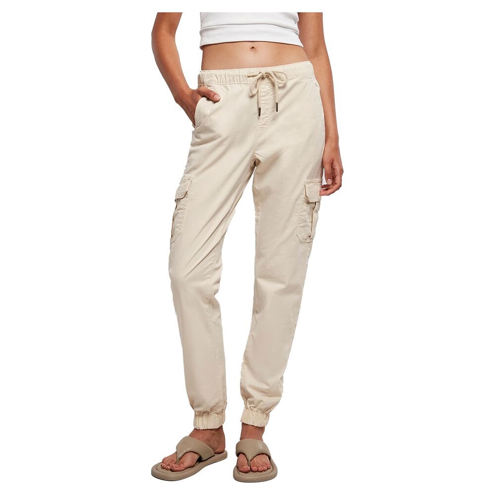 

Брюки Urban Classics high waist cargo, бежевый