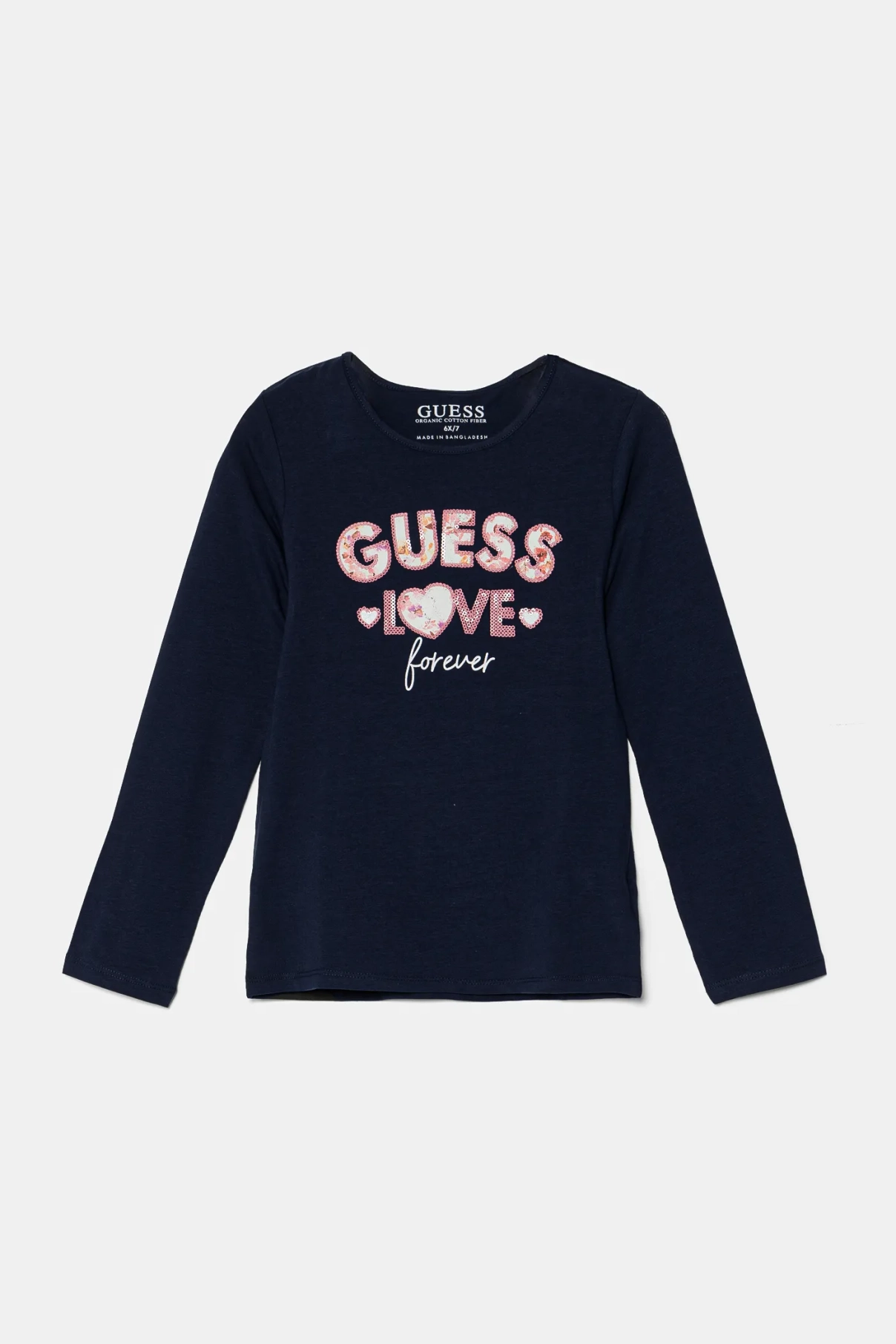 

Детская футболка с длинными рукавами Guess, темно-синий