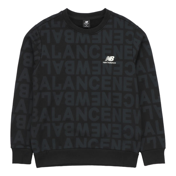 

Толстовка New Balance Men's New Balance Logo Full Print Sports Round Neck Pullover Black, черный