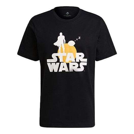 

Футболка adidas x STAR WARS Crossover M Str Wrs Mnd T Star War Subject Printing Round Neck Short Sleeve Black, черный