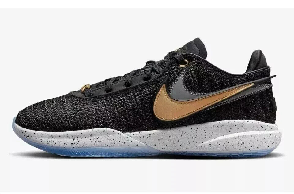 

Nike LeBron 20 DJ5423-003 Кроссовки мужские черные металлик золото баскетбольные FD506 (Черный, 8.5)