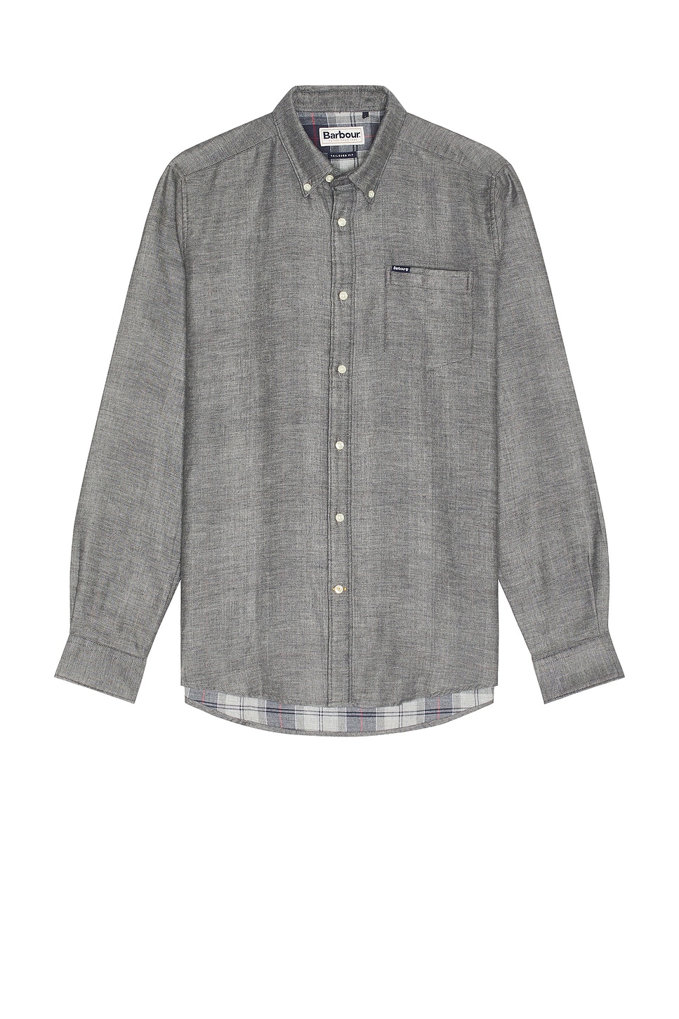 

Рубашка Buckley с узором «в елочку» Barbour, цвет Grey Marl