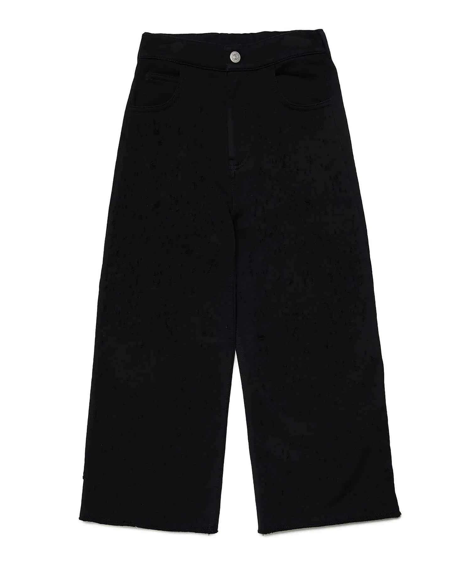 Унисекс хлопковые брюки прямого кроя MM6 Maison Margiela чёрные