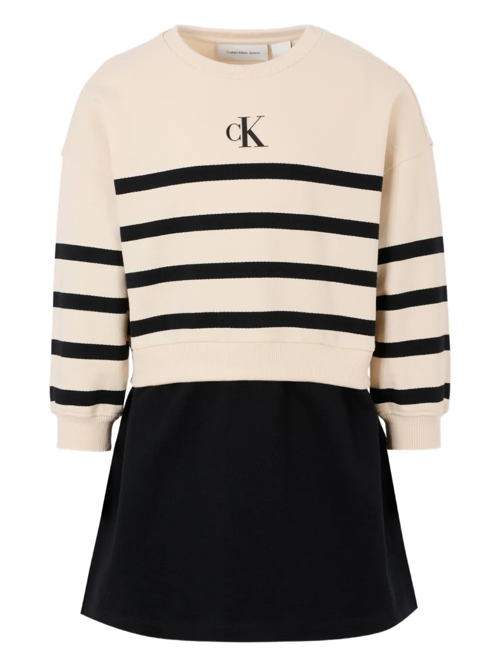 

Платье в полоску Calvin Klein Kids, нейтральный