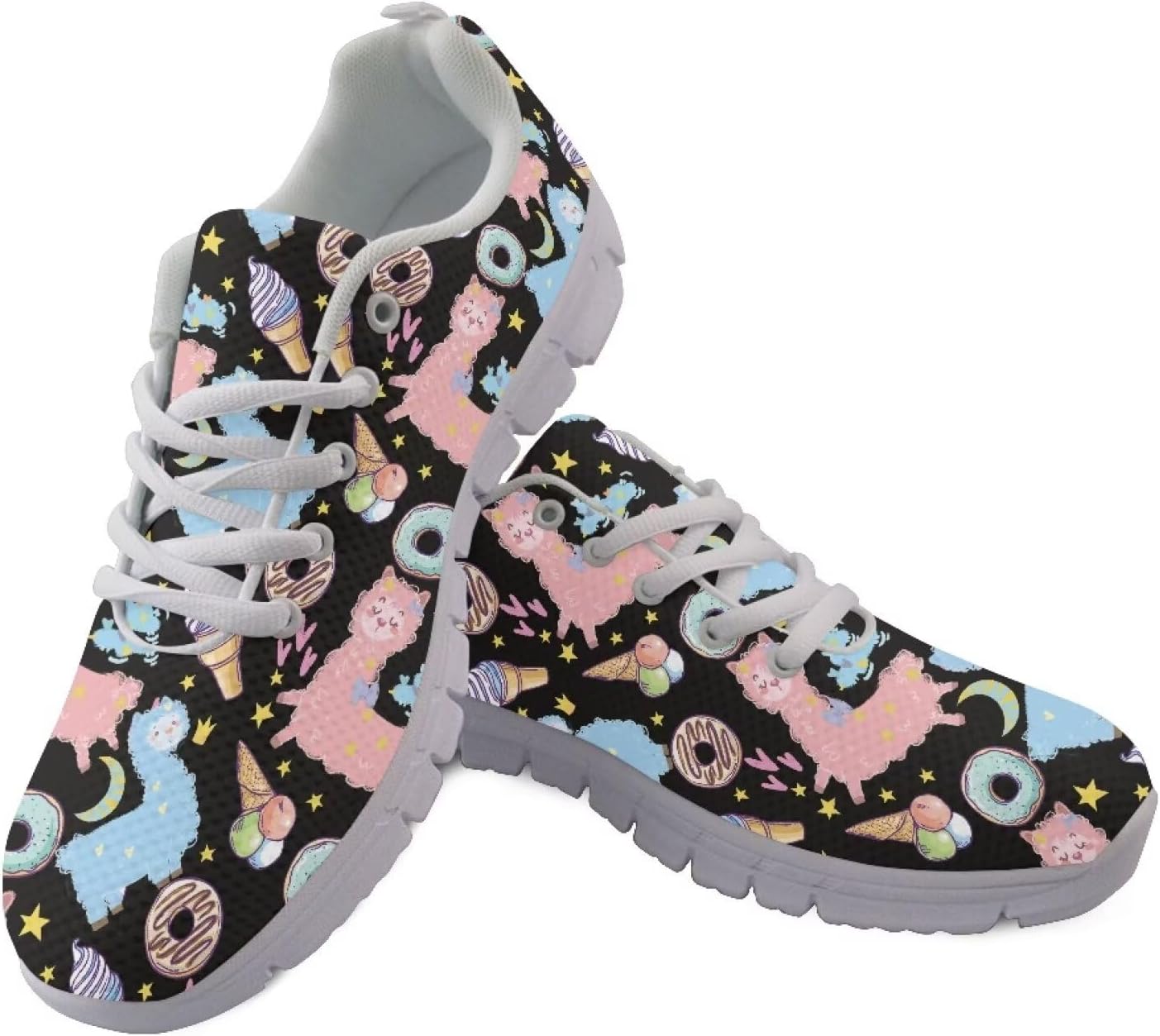 

Мужские модные кроссовки AmzPrint с белой подошвой, милые теннисные туфли для мужчин, повседневные кроссовки для бега и прогулок, размер 6