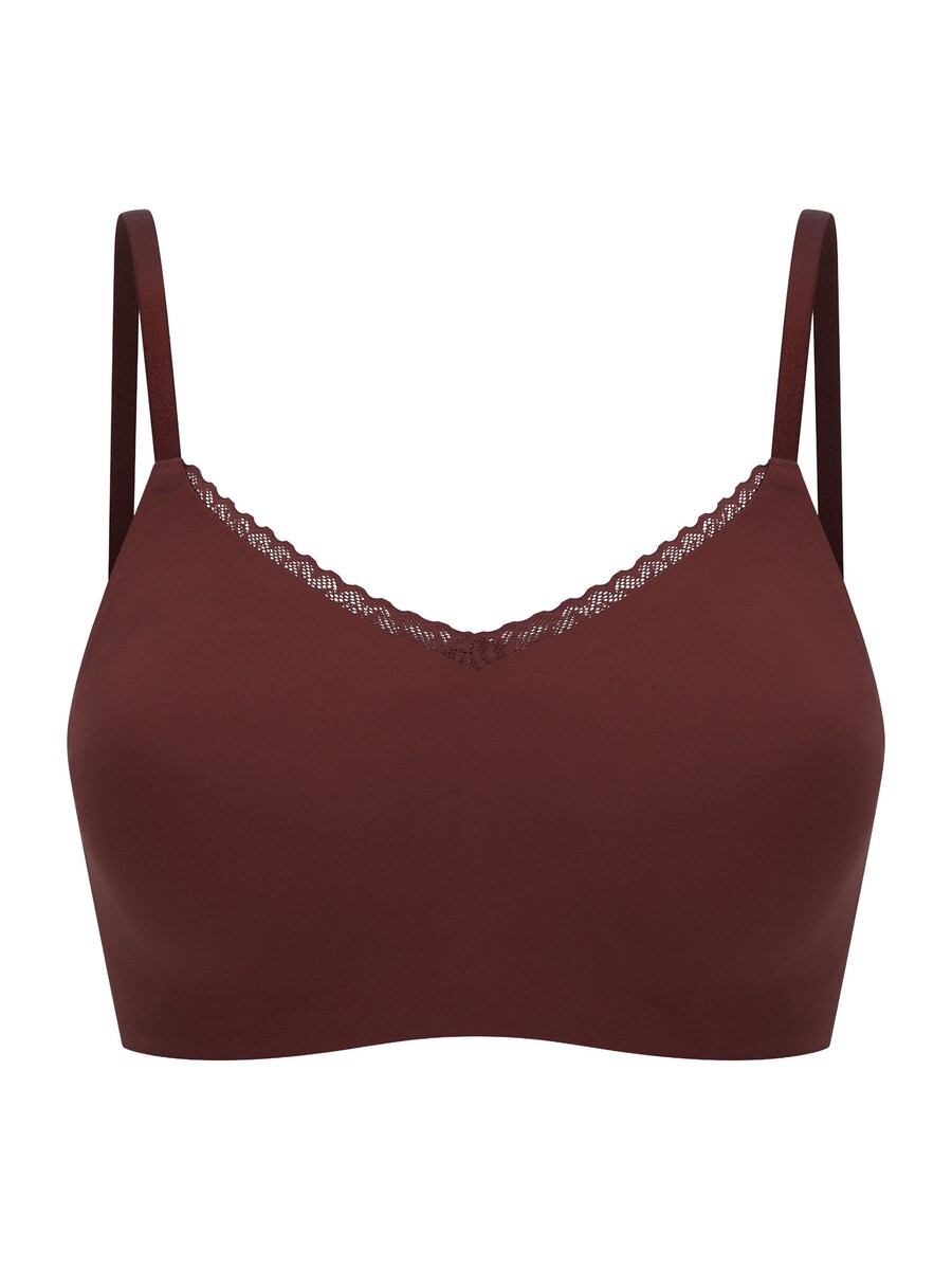 

Бюстгальтер-футболка SCHIESSER Invisible Soft Lace, бургундия