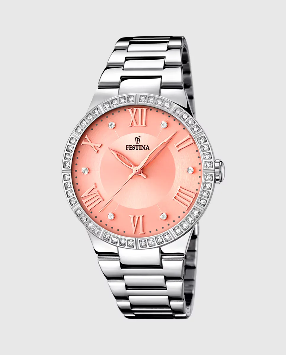 

F16719/3 Женские часы Boyfriend из серебряной стали Festina, серебрянный