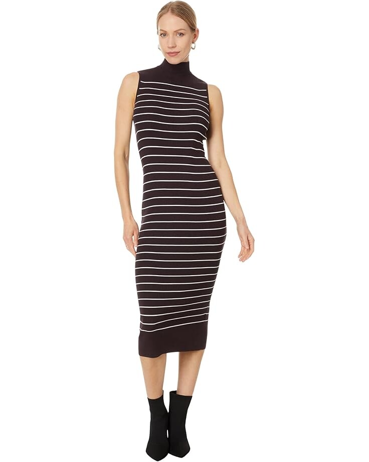

Платье Madewell Mandrell Sweaterdress Stripe - Snowy, цвет Espresso