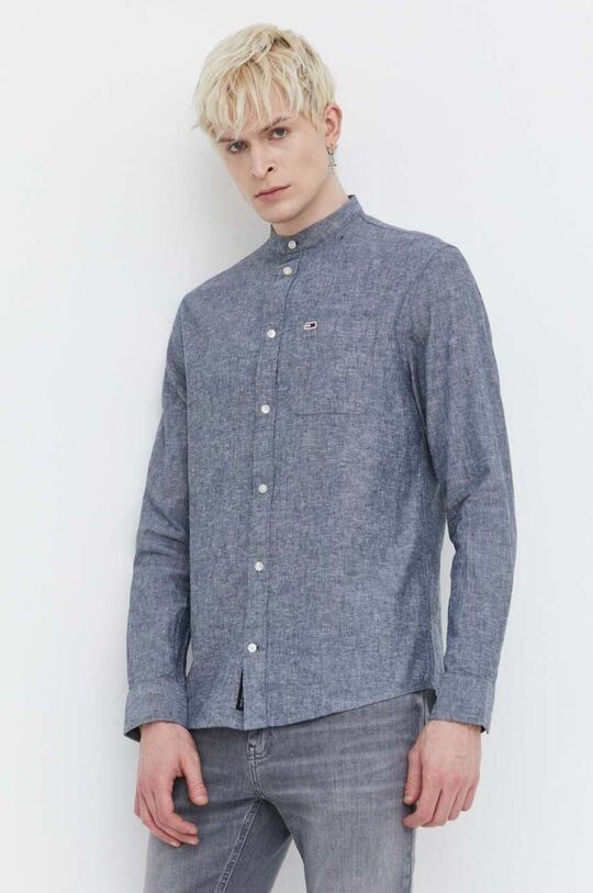 

Рубашка из смесового льна Tommy Jeans, серый