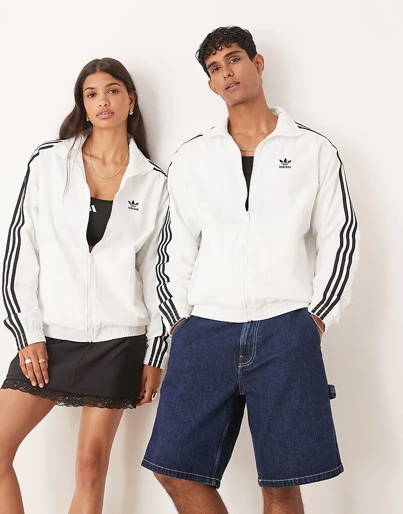 

Тканый спортивный топ adidas Originals Firebird белого цвета