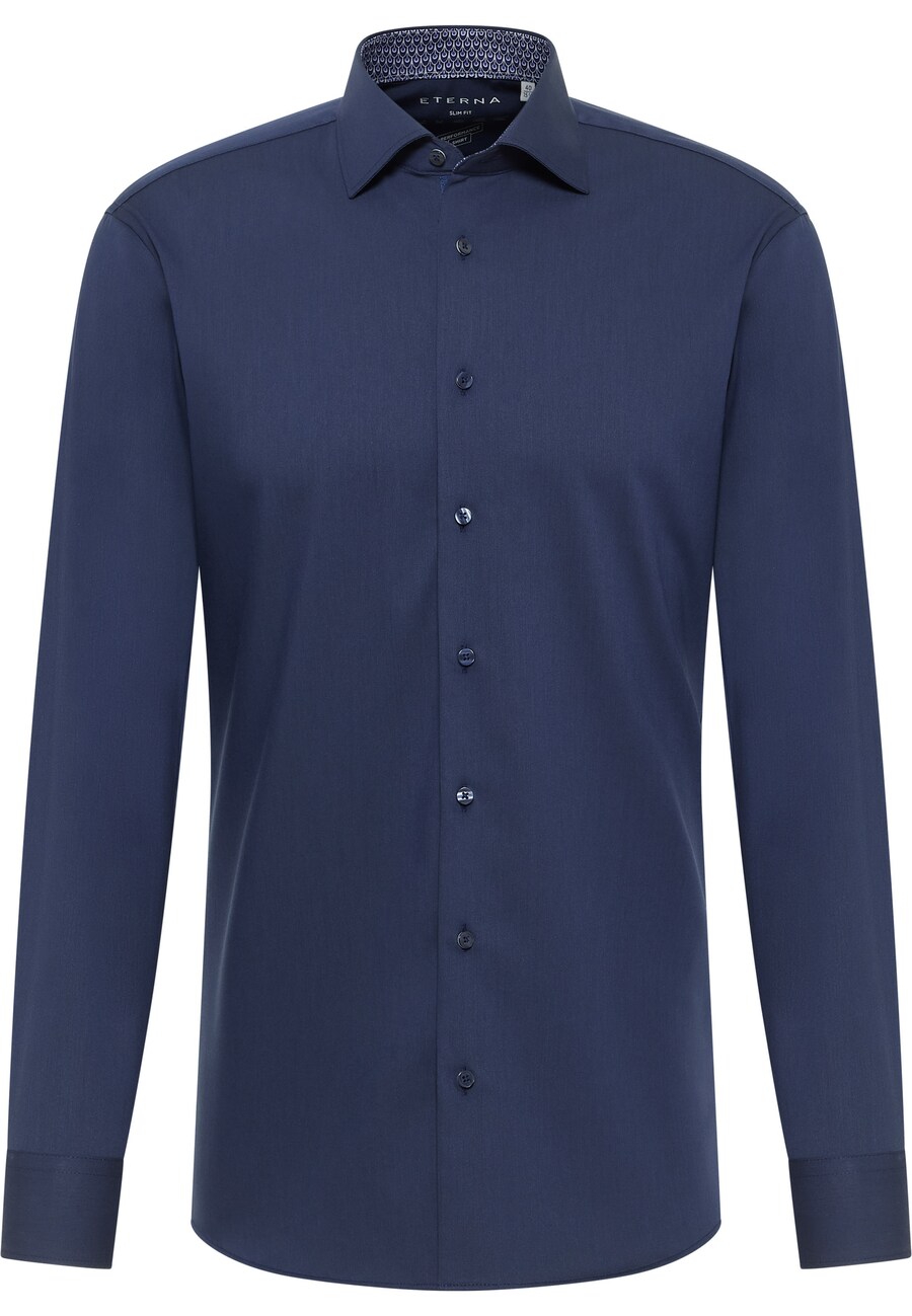 

Рубашка делового кроя Slim Fit ETERNA Performance, темно-синий