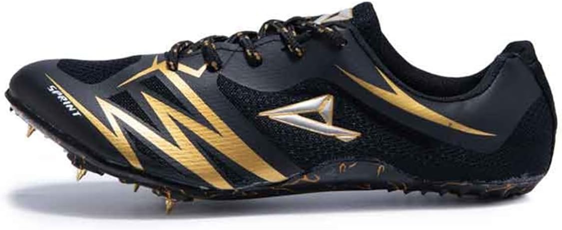 

Унисекс шипованные кроссовки для спринта, дышащие обувь для бега и легкой атлетики для мужчин, женщин и детей, кроссовки для гонок, метания и барьеров Donfaauk, черный