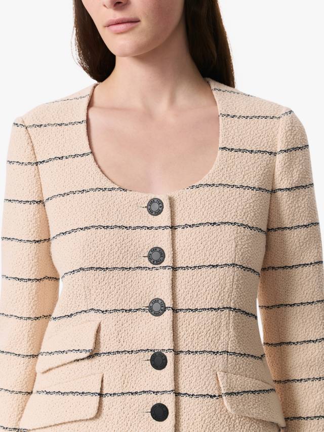 

Пиджак Roslyn в полоску из твида rag & bone, Crm