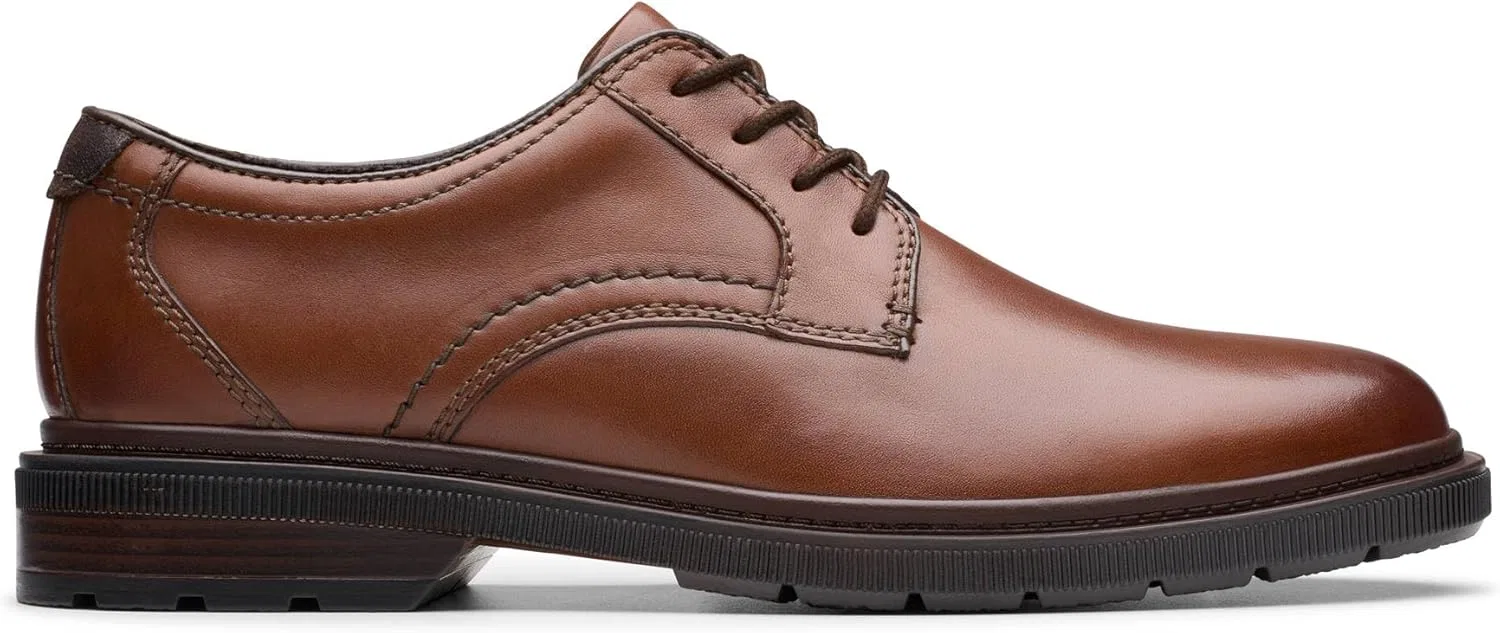 Мужские туфли Clarks Howard Over, Dark Tan Leather — фото 3