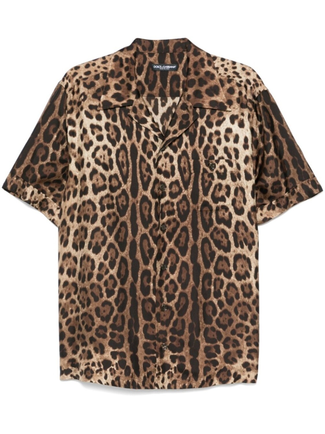 

Dolce & Gabbana шелковая рубашка с леопардовым принтом, коричневый