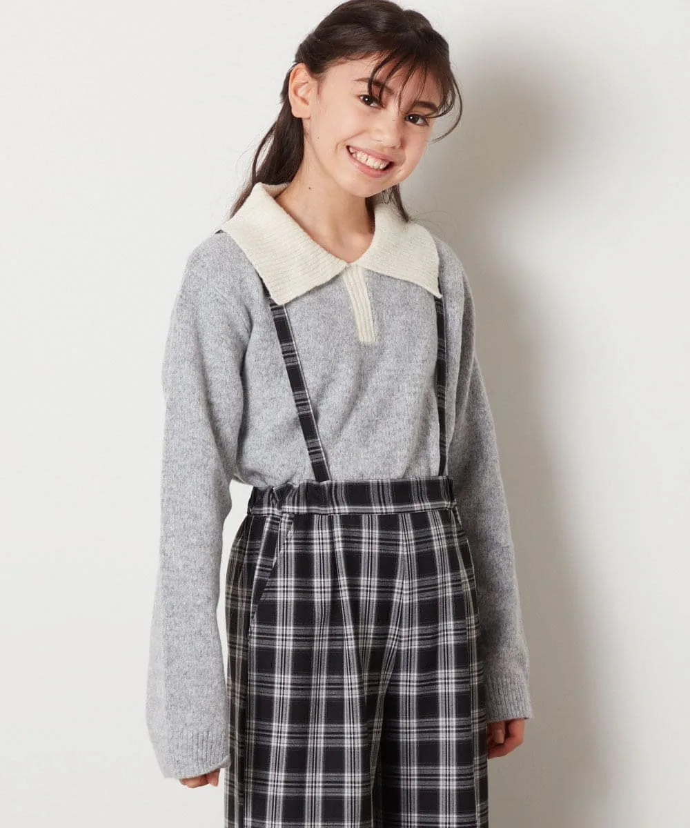 Свитер [140-150] Двухцветный трикотаж с воротником A.V.V, Light gray