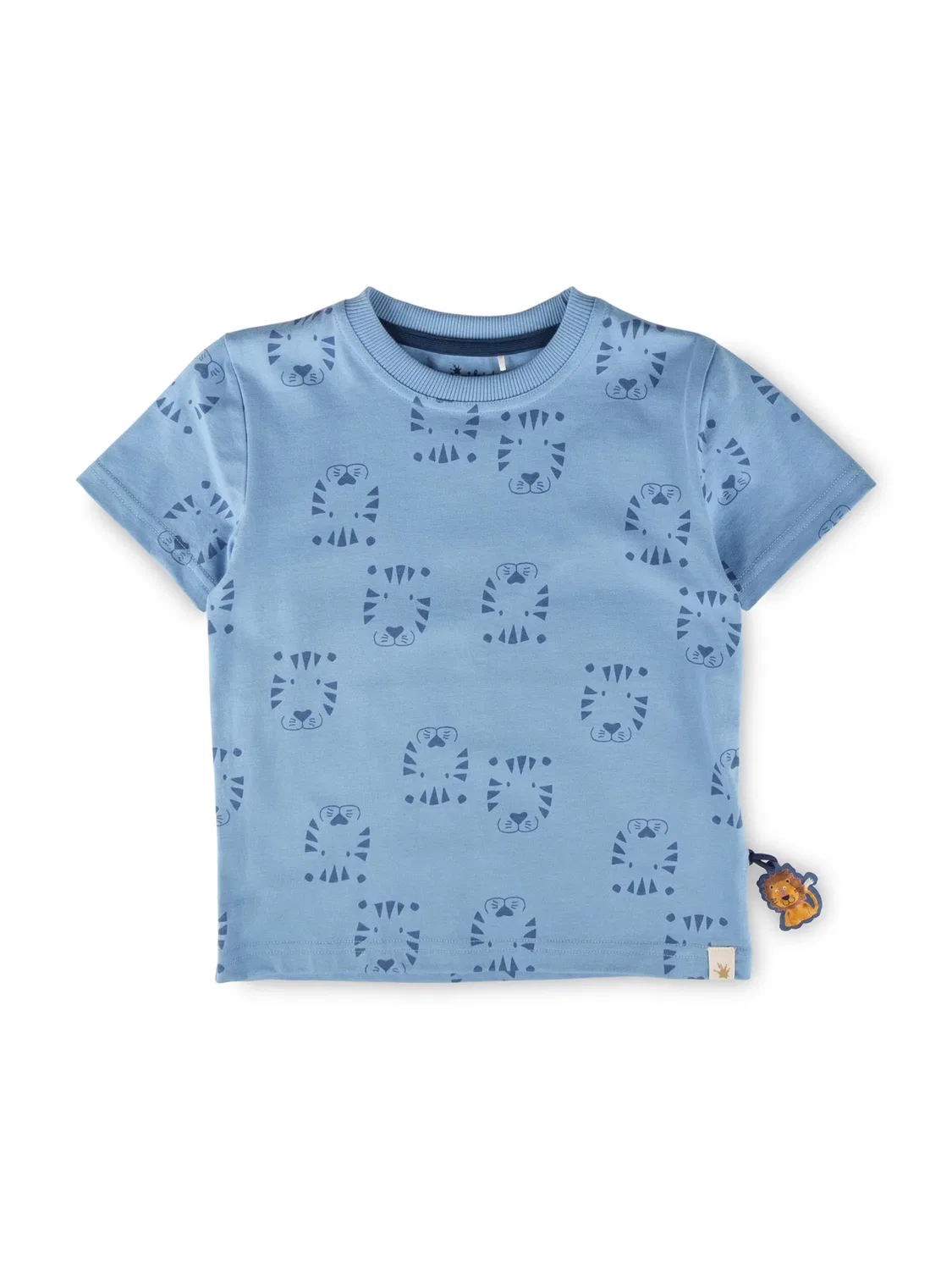 Рубашка Sigikid T-Shirt Tiger & Löwe светло-синего цвета