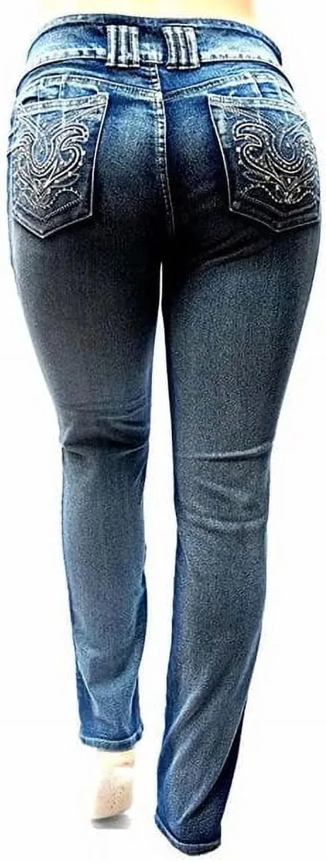 

Jack David Women's Plus Size синие/черные облегающие джинсы с карманом