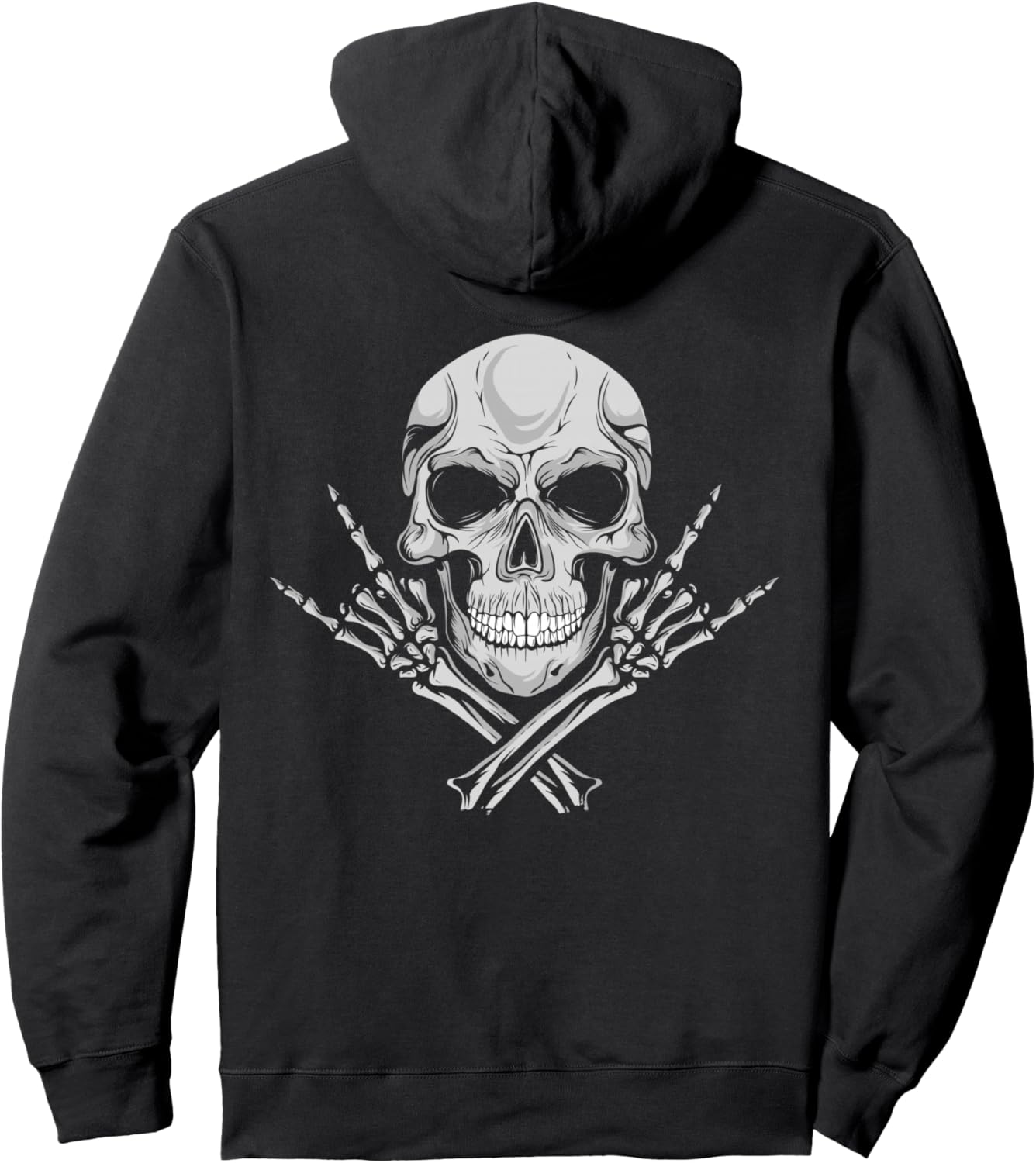 

Череп Череп Череп Манокорна - Крутая музыка Череп Рокер Приветствие Череп - Zugaikotsu - Толстовка с черепом Men'S And Women'S Skull Collection, черный