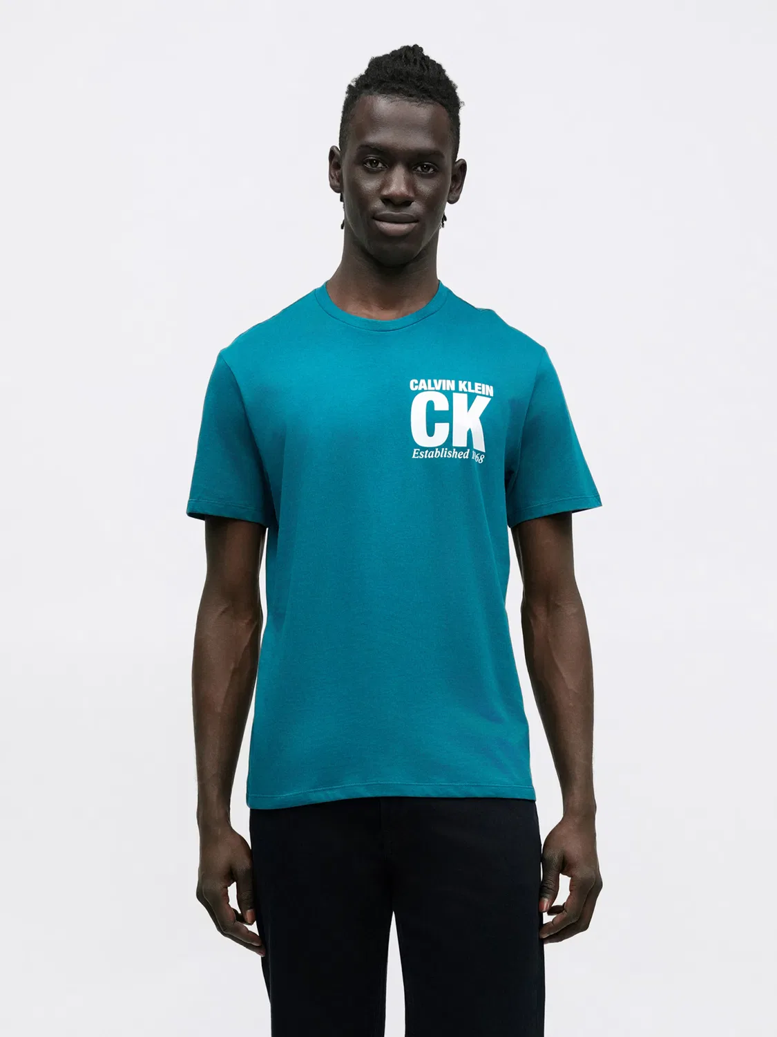 Рубашка Calvin Klein бирюзового цвета — фото 2